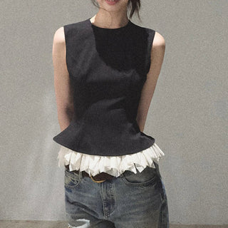 Black Sleeveless Top and Maxi Skirt Set - Diva Melody