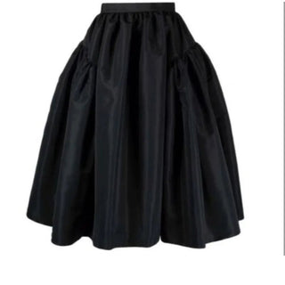 Black Tea Length Satin Skirts Birthday Photo Shoot Skirts - Diva Melody