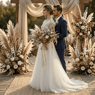 Bohemian Chic Wedding Gown - Diva Melody