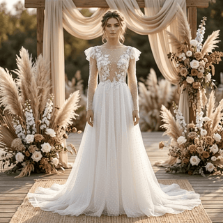 Bohemian Chic Wedding Gown - Diva Melody
