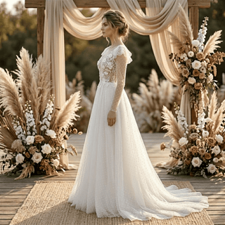 Bohemian Chic Wedding Gown - Diva Melody