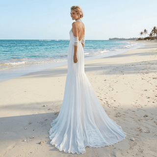 Bohemian Cutout Lace Wedding Dress - Diva Melody