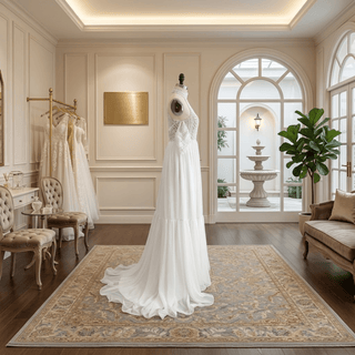 Bohemian Cutout Lace Wedding Dress - Diva Melody