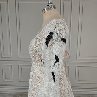 Boho Batwing Sleeve Lace Wedding Dress - Diva Melody