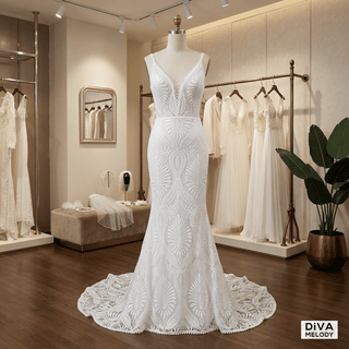 Boho Chic Wedding Gown - Diva Melody