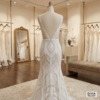Boho Chic Wedding Gown - Diva Melody