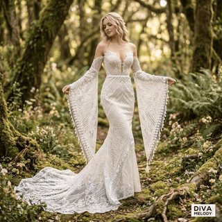 Boho Cutout Mermaid Gown - Diva Melody