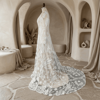 Boho Lace A-Line Wedding Dress - Diva Melody