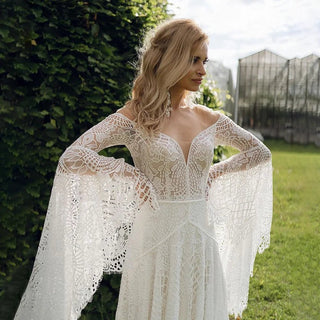 Boho Lace Batwing Gown - Diva Melody