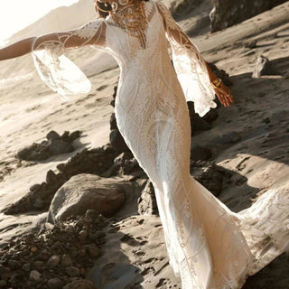 Boho Lace Mermaid Wedding Dress - Diva Melody