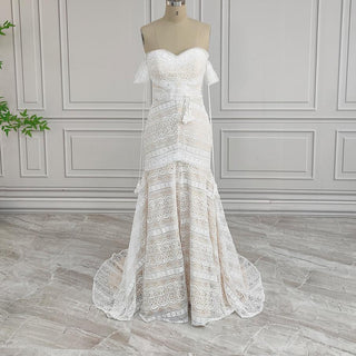 Boho Lace Mermaid Wedding Dress - Diva Melody