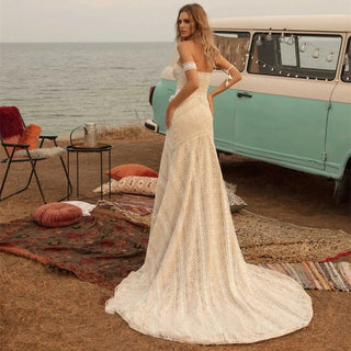 Boho Lace Mermaid Wedding Dress - Diva Melody