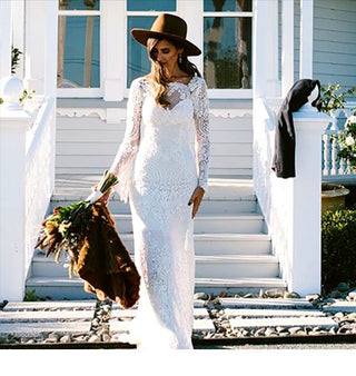 Boho Lace Mermaid Wedding Dress - Diva Melody