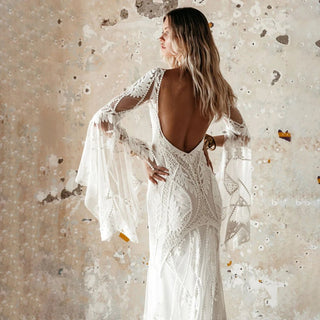 Boho Lace Mermaid Wedding Dress - Diva Melody