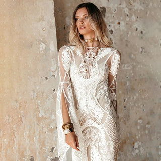 Boho Lace Mermaid Wedding Dress - Diva Melody