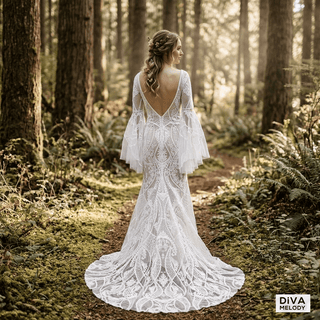 Boho Lace Mermaid Wedding Gown - Diva Melody