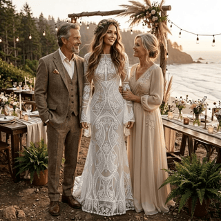 Boho Lace Mermaid Wedding Gown - Diva Melody