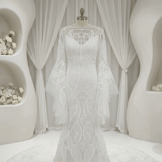 Boho Lace Mermaid Wedding Gown - Diva Melody