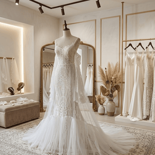 Boho Lace Wedding Dress - Diva Melody