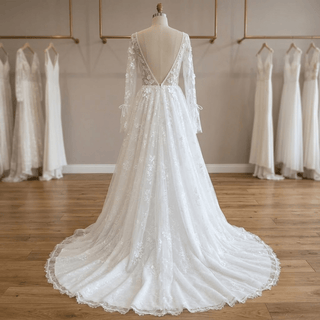Boho Long Sleeve Bridal Gown - Diva Melody