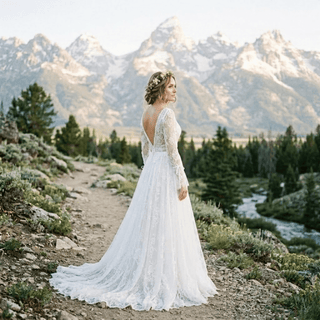 Boho Long Sleeve Bridal Gown - Diva Melody