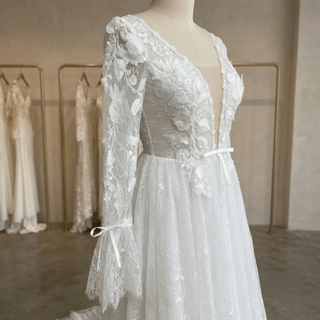 Boho Long Sleeve Bridal Gown - Diva Melody
