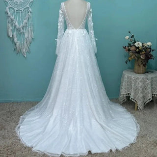 Boho Long Sleeve Bridal Gown - Diva Melody