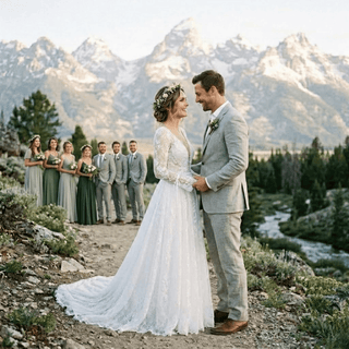 Boho Long Sleeve Bridal Gown - Diva Melody