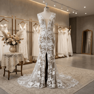 Boho Mermaid Wedding Gown - Diva Melody