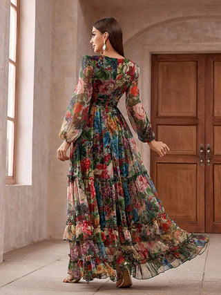 Boho Print Maxi Dress - Diva Melody