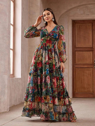 Boho Print Maxi Dress - Diva Melody