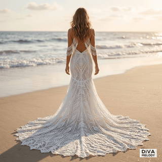 Boho V - Neck Tassel Gown - Diva Melody