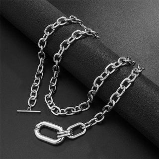 Bold Big Choker Hiphop Chunky Chain Buckle Necklace Jewelry Gift - Diva Melody