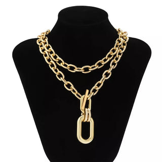 Bold Big Choker Hiphop Chunky Chain Buckle Necklace Jewelry Gift - Diva Melody