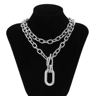 Bold Big Choker Hiphop Chunky Chain Buckle Necklace Jewelry Gift - Diva Melody