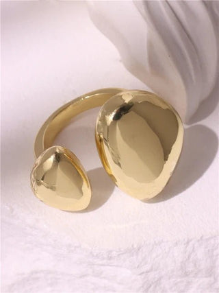 Bold Irregular HGold Plated Adjustable Rings Baroque Jewelry - Diva Melody