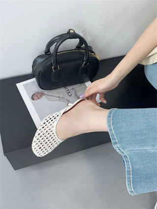 Breathable Mesh Thin Heel Mules - Diva Melody