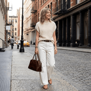 Brushed Knit Mock Neck Sweater - Diva Melody