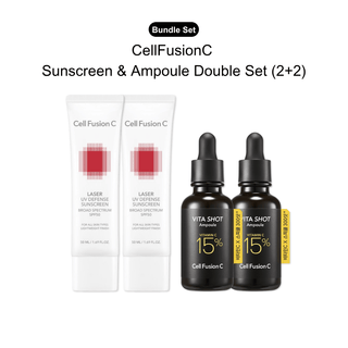 [Bundle] CellFusionC Sunscreen & Ampoule Double Set (2+2) ― 50% OFF - Diva Melody