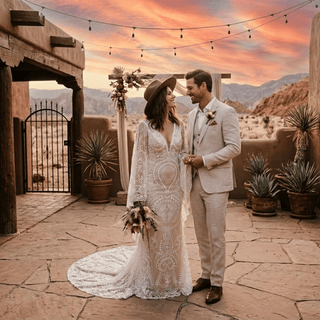 Butterfly Rustic Bridal Gown - Diva Melody