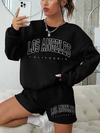 California West Coast Print Long Sleeves O - neck Pullovers Sporty Sweatshirts - Diva Melody