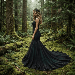 Cape Lace Mermaid Wedding Dress - Diva Melody