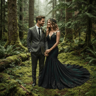 Cape Lace Mermaid Wedding Dress - Diva Melody