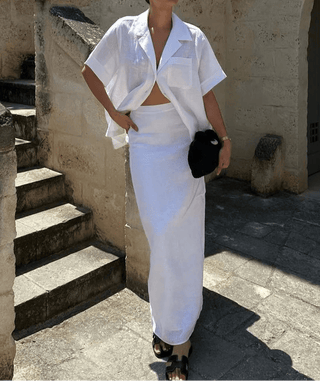 Casual 2 - Piece Shirt and Skirt Outfit - Diva Melody