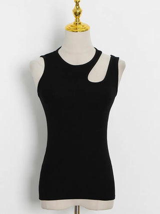 Casual cut t round neck sleeveless slim tank tops - Diva Melody