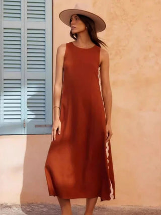 Casual for Summer Sleeveless Split Beach Dress - Diva Melody