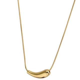 Casual Minimalism Curve Charms Snake Chain Necklaces - Diva Melody