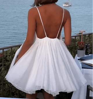 Chic Backless Sling Mini Sleeveless Dress - Diva Melody