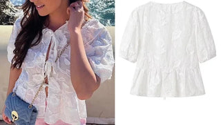 Chic Flower Embroidery Blouse - Diva Melody