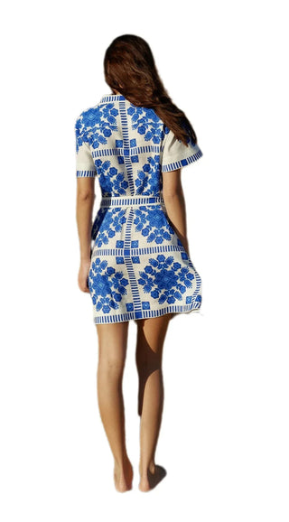 Chic Print Short Vacation Dress - Diva Melody